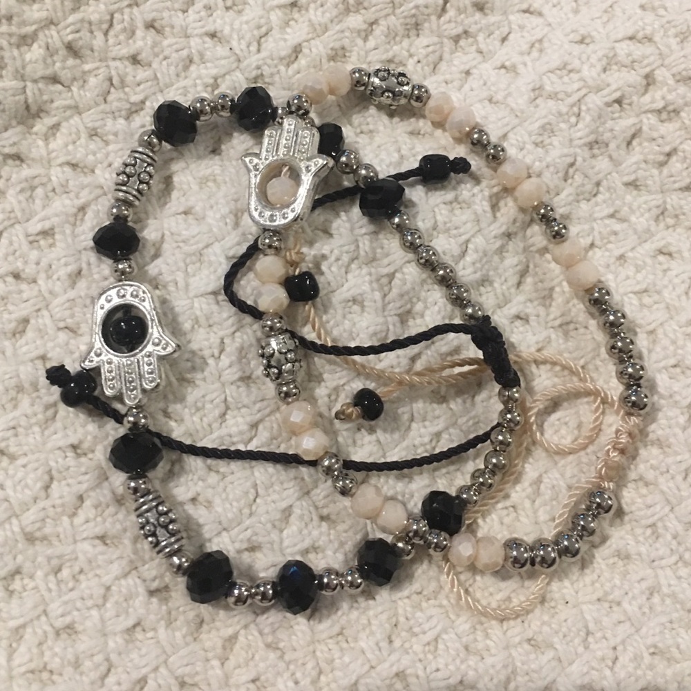 2 hamsa bracelets